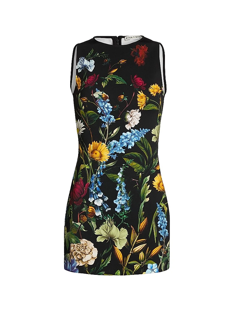 Wynell Floral Sleeveless Sheath Minidress