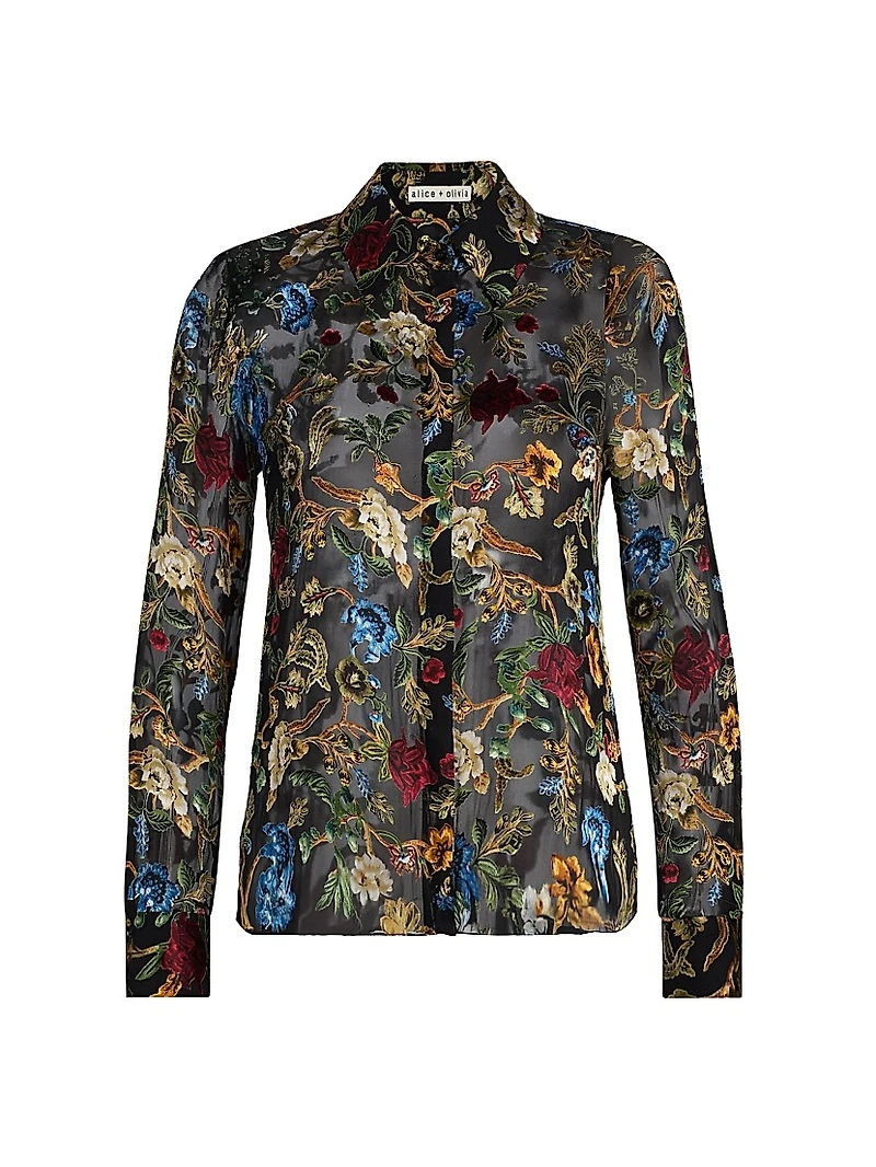 Willa Floral Semi-Sheer Top
