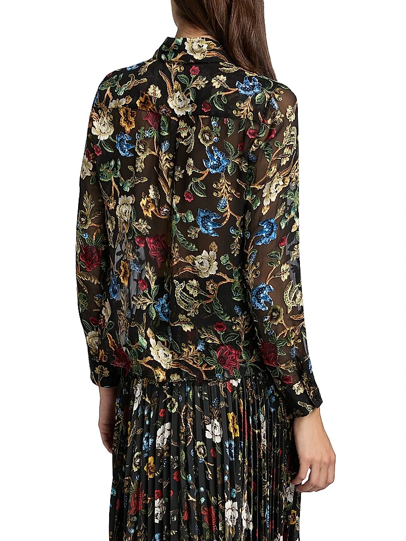 Willa Floral Semi-Sheer Top