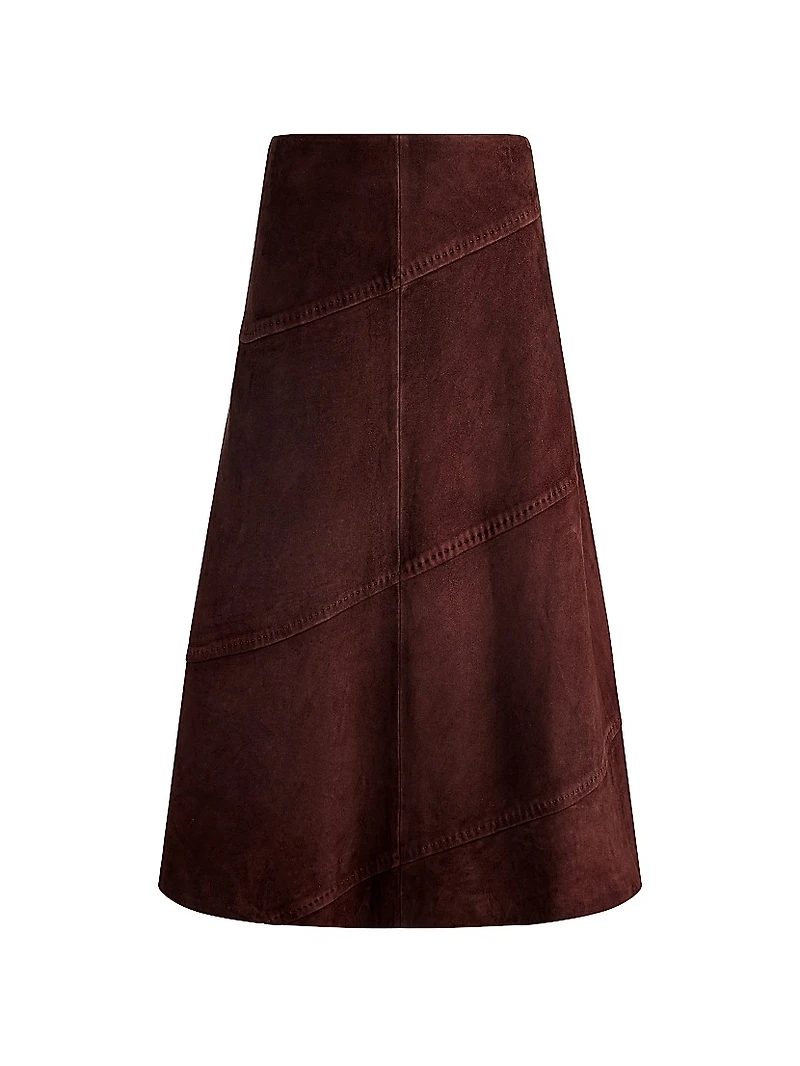 Sosie Suede A-Line Midi-Skirt
