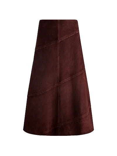 Sosie Suede A-Line Midi-Skirt