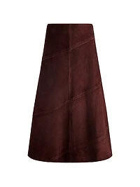 Sosie Suede A-Line Midi-Skirt