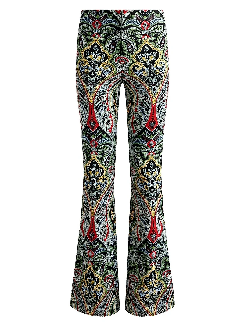 Teeny Paisley Boot-Cut Pants