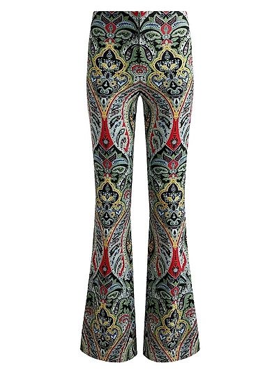 Teeny Paisley Boot-Cut Pants