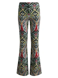 Teeny Paisley Boot-Cut Pants
