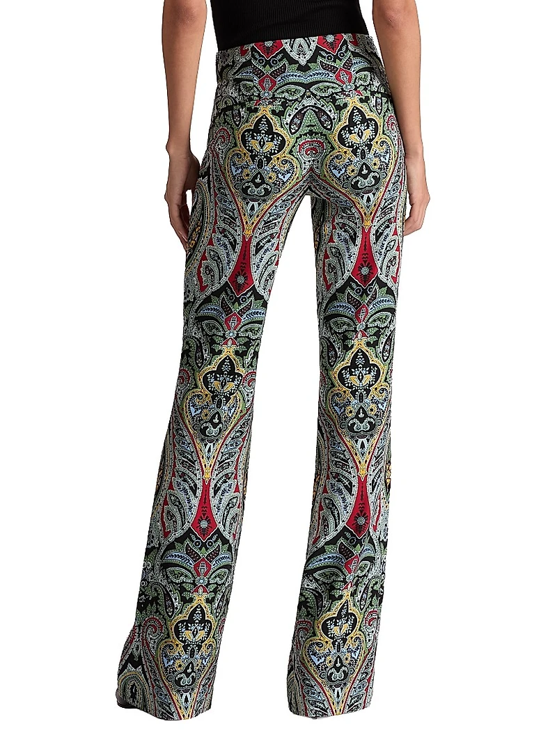 Teeny Paisley Boot-Cut Pants