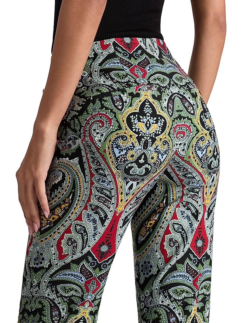 Teeny Paisley Boot-Cut Pants