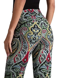 Teeny Paisley Boot-Cut Pants