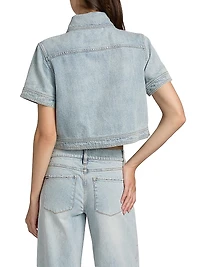 Tesha Denim Crop Shirt