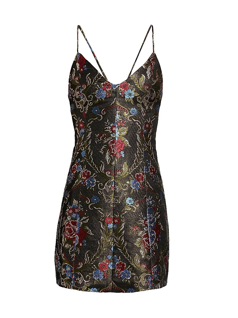 Tayla Embroidered V-Neck Minidress