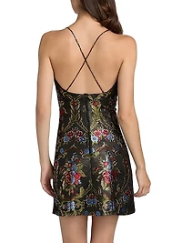 Tayla Embroidered V-Neck Minidress