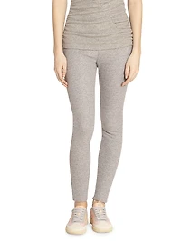 Zipped Stretch-Wool-Cotton Leggings