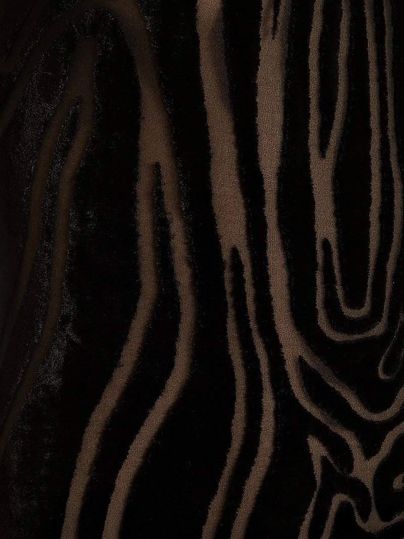 Zebra Print Sleeveless Velvet Minidress