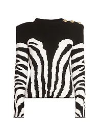 Zebra Merino Wool-Cashmere Sweater