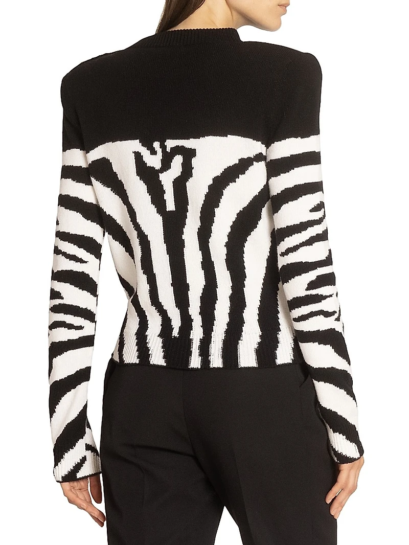 Zebra Merino Wool-Cashmere Sweater