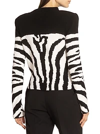 Zebra Merino Wool-Cashmere Sweater