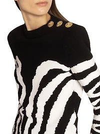 Zebra Merino Wool-Cashmere Sweater