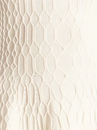 Croc-Embossed Knit Fit-And-Flare Minidress