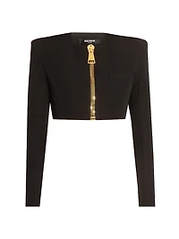 Grain De Poudre Wool Crop Jacket