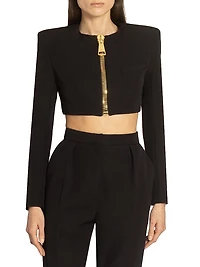 Grain De Poudre Wool Crop Jacket