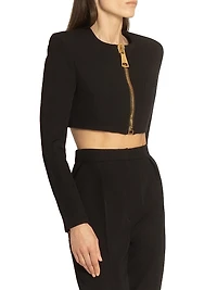Grain De Poudre Wool Crop Jacket