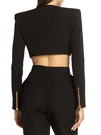 Grain De Poudre Wool Crop Jacket