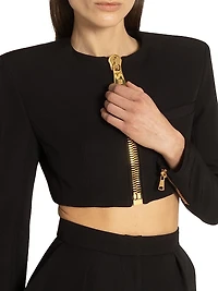 Grain De Poudre Wool Crop Jacket