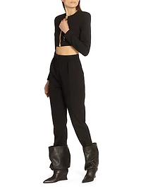 Grain De Poudre Wool Crop Jacket