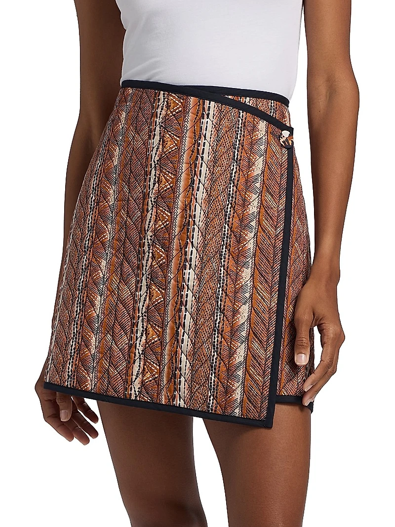 Orca Quilted Cotton Miniskirt