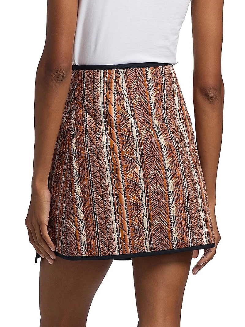 Orca Quilted Cotton Miniskirt