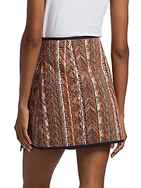 Orca Quilted Cotton Miniskirt