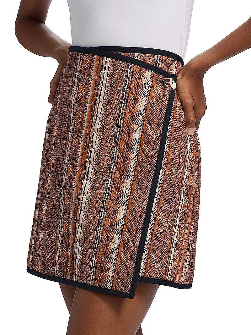 Orca Quilted Cotton Miniskirt