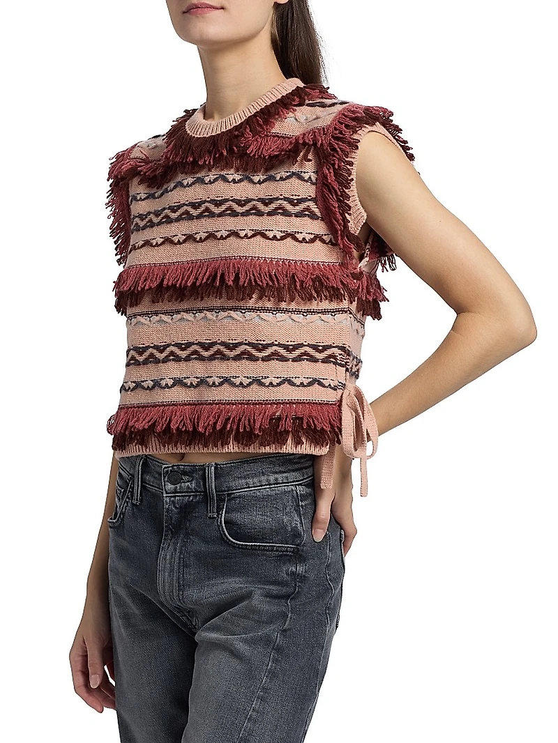 Desmond Wool Fringed Top