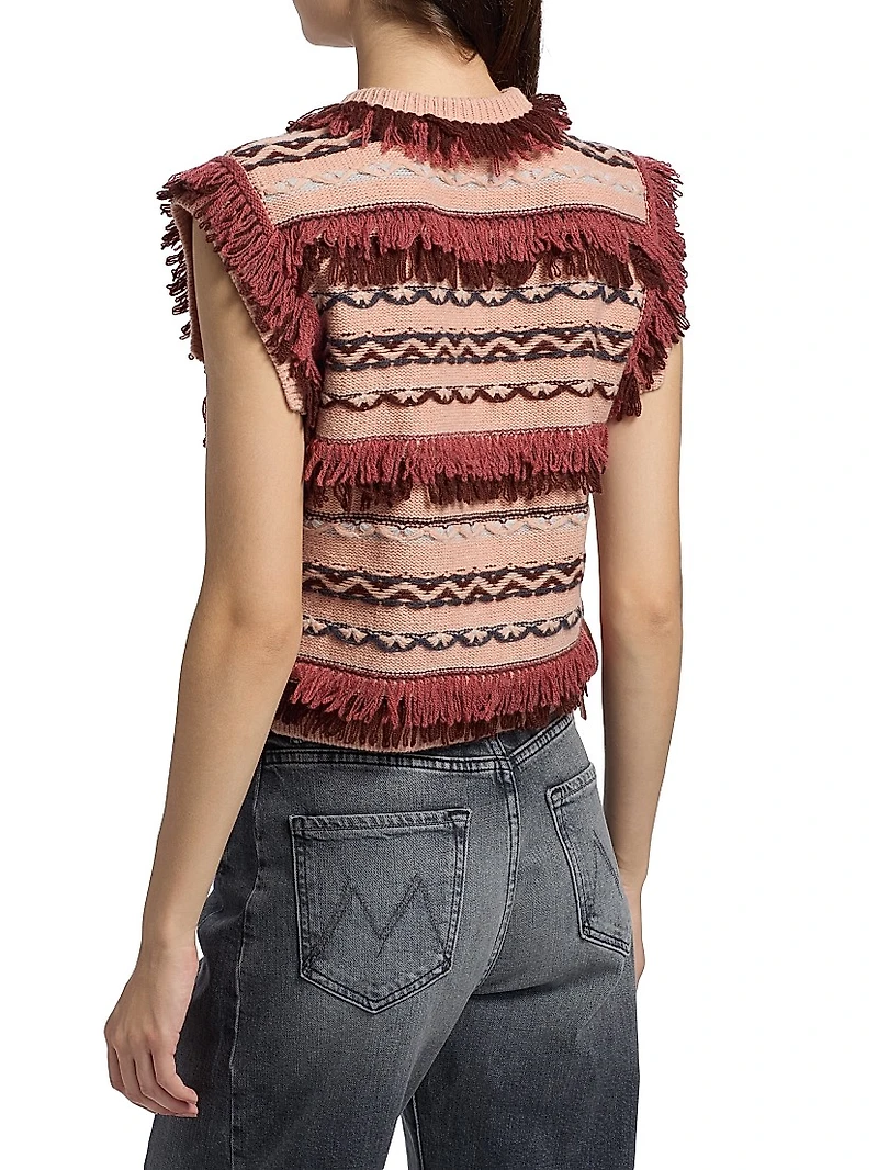 Desmond Wool Fringed Top