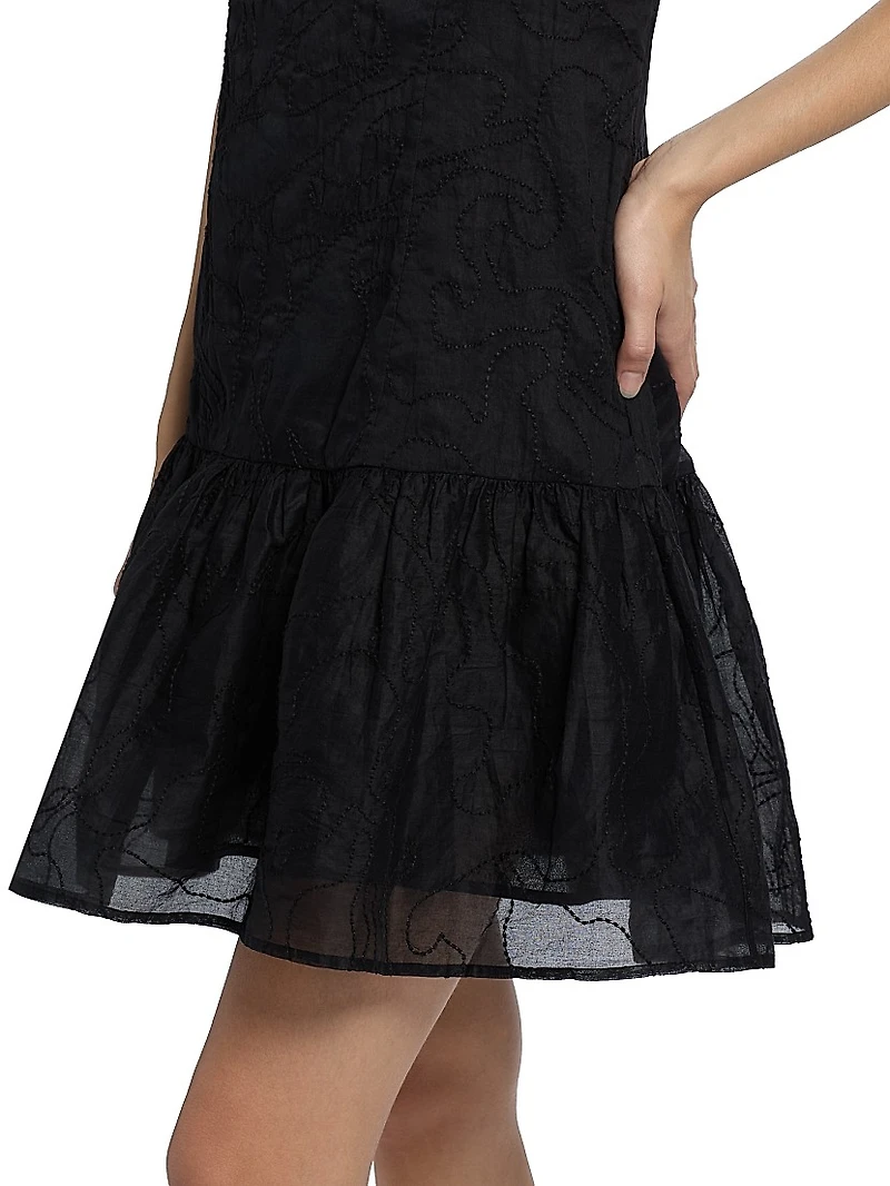 Anita Cotton Drop-Waist Minidress