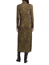 Paxton Leopard-Print Jersey Midi-Dress