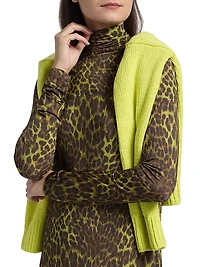 Paxton Leopard-Print Jersey Midi-Dress