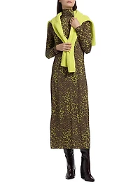 Paxton Leopard-Print Jersey Midi-Dress