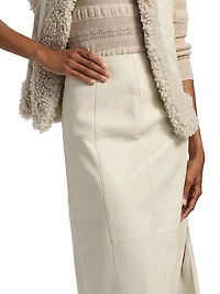 Elliott Faux-Leather Midi-Skirt