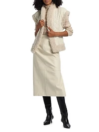 Elliott Faux-Leather Midi-Skirt