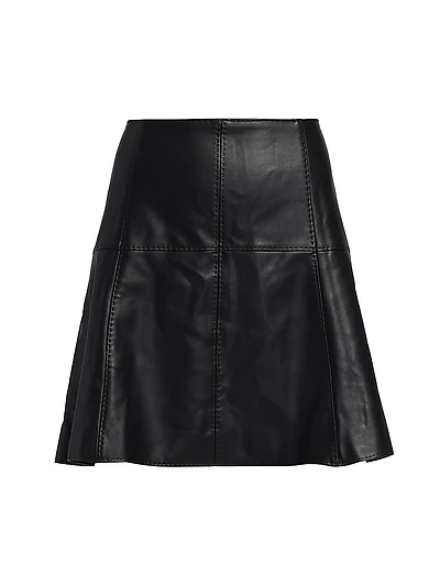 Crawford Faux-Leather Miniskirt