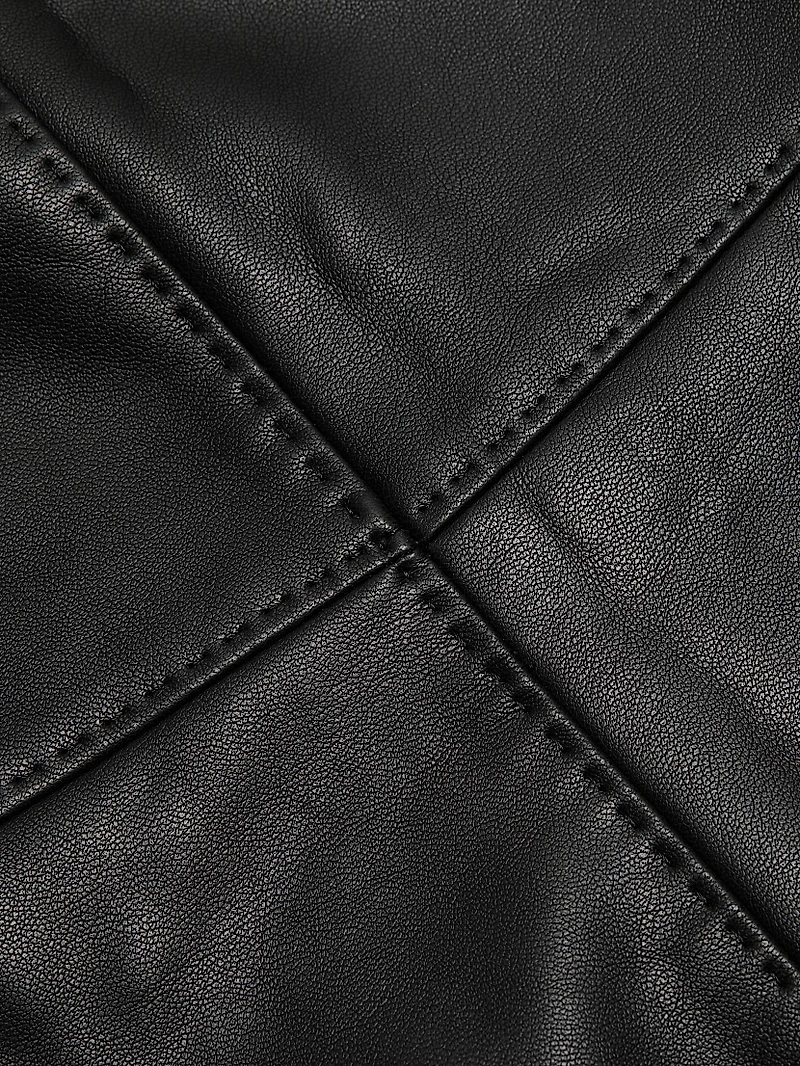 Crawford Faux-Leather Miniskirt