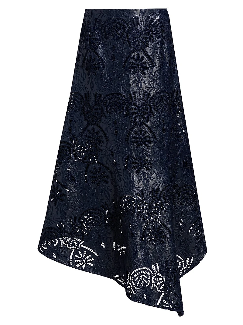 Casey Faux-Leather Midi-Skirt