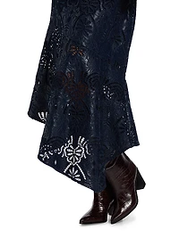 Casey Faux-Leather Midi-Skirt