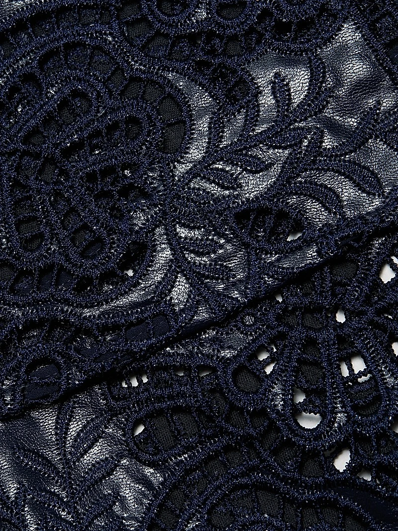 Casey Faux-Leather Midi-Skirt