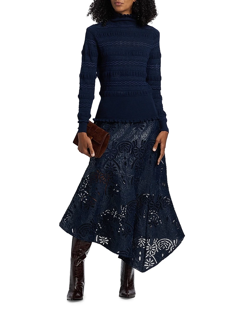 Casey Faux-Leather Midi-Skirt