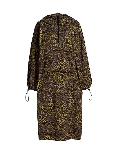 Desirae Animal-Print Poncho