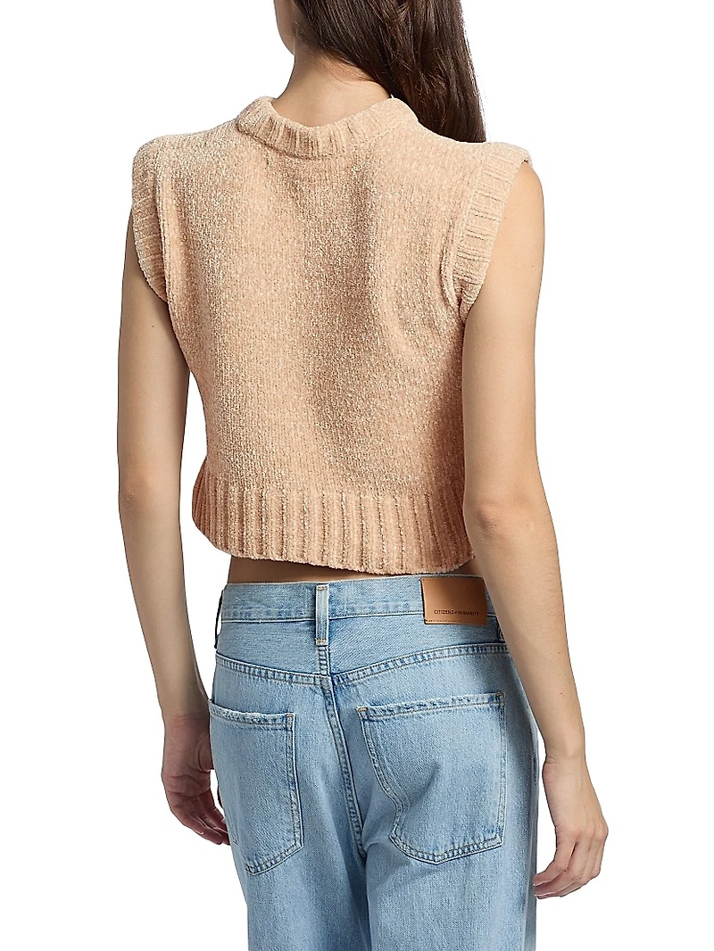 Presley Knit Cap-Sleeve Top