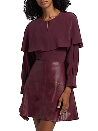 Jayne Silk Cape Blouse