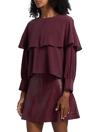 Jayne Silk Cape Blouse